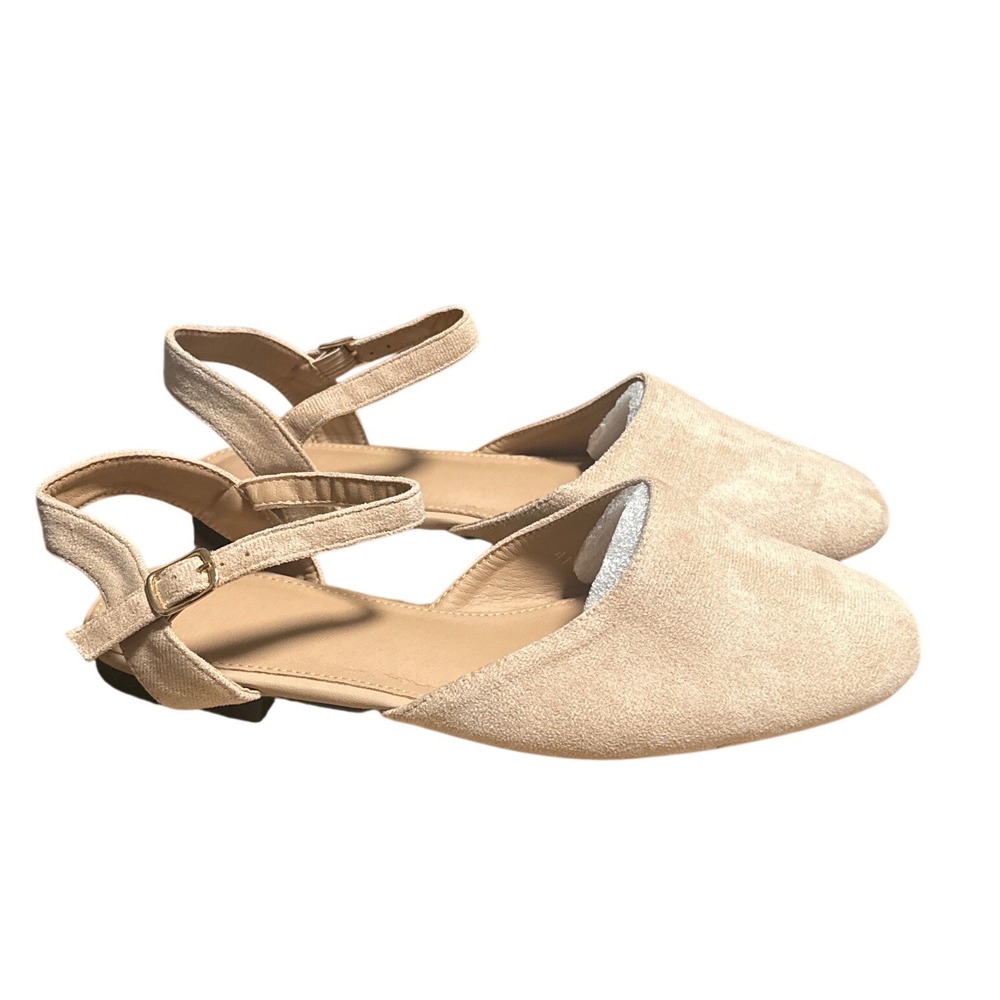 Private Label Beige/Tan Suede Slingback Flats